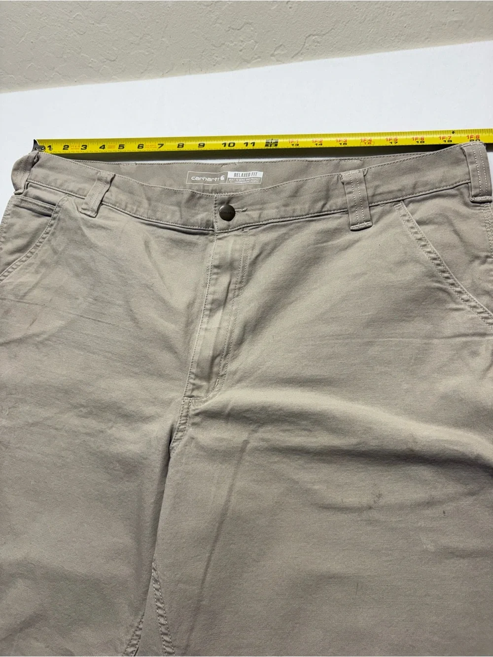 Carhartt Men's Tan Flat-Front Work Shorts